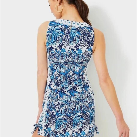 NWT! Lilly Pulitzer Mila Stretch Shift Dress Low Tide Navy Pandarama Size 6 - Picture 7 of 9